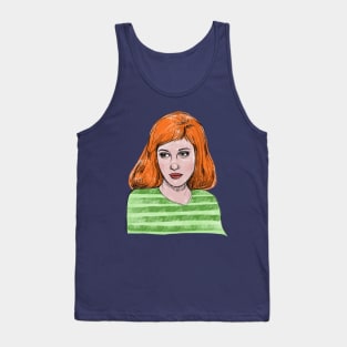 The Pensive Redhead Digital Sketchbook Drawing Pretty Lady Tank Top